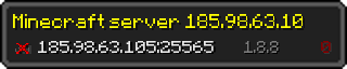 Userbar 320x64 in minecraft style for 185.98.63.105:25565