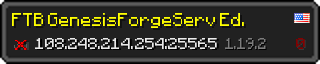 Userbar 320x64 in Minecraft-Stil für den Server 108.248.214.254:25565