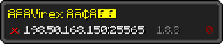 Userbar 320x64 in Minecraft-Stil für den Server 198.50.168.150:25565