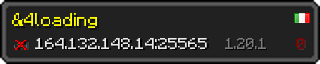 Userbar 320x64 in minecraft style for 164.132.148.14:25565