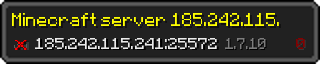 Userbar 320x64 in minecraft style for 185.242.115.241:25572