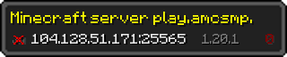 Userbar 320x64 in Minecraft-Stil für den Server 104.128.51.171:25565