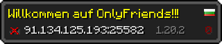 Userbar 320x64 in minecraft style for 91.134.125.193:25582