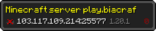 Userbar 320x64 in Minecraft-Stil für den Server 103.117.109.214:25577