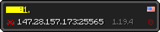 Userbar 320x64 in Minecraft-Stil für den Server 147.28.157.173:25565