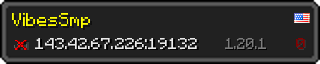 Userbar 320x64 in Minecraft-Stil für den Server 143.42.67.226:19132