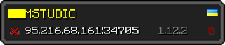 Userbar 320x64 in minecraft style for 95.216.68.161:34705