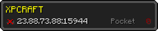 Userbar 320x64 in minecraft style for 23.88.73.88:15944