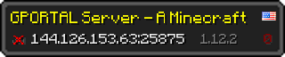 Userbar 320x64 in Minecraft-Stil für den Server 144.126.153.63:25875