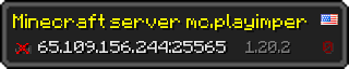 Userbar 320x64 in minecraft style for 65.109.156.244:25565