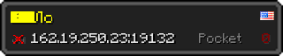 Userbar 320x64 in minecraft style for 162.19.250.23:19132