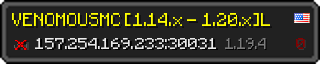 Userbar 320x64 in Minecraft-Stil für den Server 157.254.169.233:30031