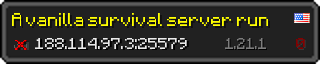 Userbar 320x64 in minecraft style for 188.114.97.3:25579