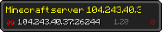 Юзербар 320x64 в стиле майнкрафт для сервера 104.243.40.37:26244