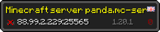 Userbar 320x64 in minecraft style for 88.99.2.229:25565