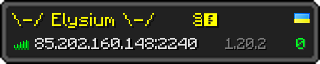 Userbar 320x64 in minecraft style for 85.202.160.148:2240