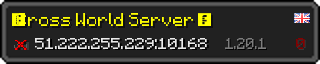 Userbar 320x64 in minecraft style for 51.222.255.229:10168