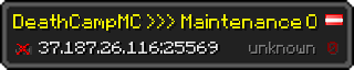 Userbar 320x64 in Minecraft-Stil für den Server 37.187.26.116:25569