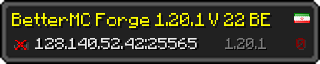 Userbar 320x64 in minecraft style for 128.140.52.42:25565