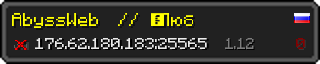 Userbar 320x64 in minecraft style for 176.62.180.183:25565