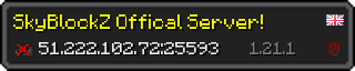 Userbar 320x64 in Minecraft-Stil für den Server 51.222.102.72:25593