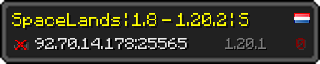 Userbar 320x64 in minecraft style for 92.70.14.178:25565