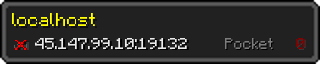 Userbar 320x64 in Minecraft-Stil für den Server 45.147.99.10:19132