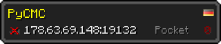 Userbar 320x64 in minecraft style for 178.63.69.148:19132