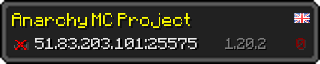 Userbar 320x64 in minecraft style for 51.83.203.101:25575