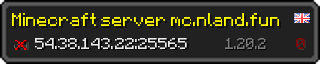 Userbar 320x64 in minecraft style for 54.38.143.22:25565