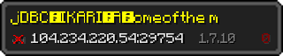 Userbar 320x64 in Minecraft-Stil für den Server 104.234.220.54:29754