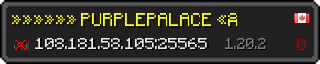 Userbar 320x64 in Minecraft-Stil für den Server 108.181.58.105:25565