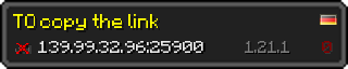 Userbar 320x64 in minecraft style for 139.99.32.96:25900