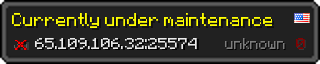 Userbar 320x64 in Minecraft-Stil für den Server 65.109.106.32:25574