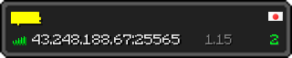 Userbar 320x64 in Minecraft-Stil für den Server 43.248.188.67:25565