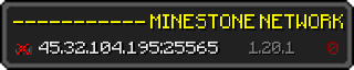 Userbar 320x64 in minecraft style for 45.32.104.195:25565