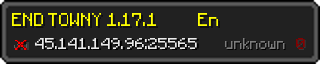 Userbar 320x64 in minecraft style for 45.141.149.96:25565