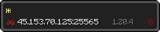 Userbar 320x64 in minecraft style for 45.153.70.125:25565