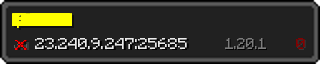 Userbar 320x64 in minecraft style for 23.240.9.247:25685