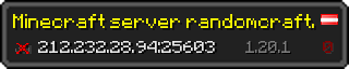 Userbar 320x64 in minecraft style for 212.232.28.94:25603