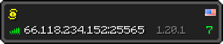 Userbar 320x64 in minecraft style for 66.118.234.152:25565