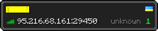 Userbar 320x64 in Minecraft-Stil für den Server 95.216.68.161:29450