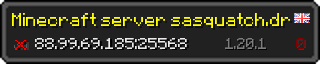 Userbar 320x64 in Minecraft-Stil für den Server 88.99.69.185:25568