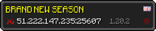 Userbar 320x64 in Minecraft-Stil für den Server 51.222.147.235:25607