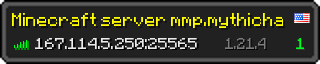 Userbar 320x64 in minecraft style for 167.114.5.250:25565