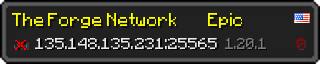 Userbar 320x64 in Minecraft-Stil für den Server 135.148.135.231:25565