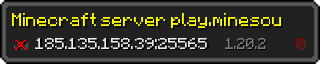 Userbar 320x64 in Minecraft-Stil für den Server 185.135.158.39:25565