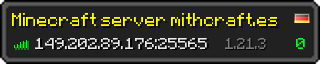 Userbar 320x64 in minecraft style for 149.202.89.176:25565