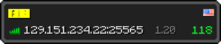 Userbar 320x64 in minecraft style for 129.151.234.22:25565