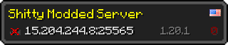 Userbar 320x64 in minecraft style for 15.204.244.8:25565